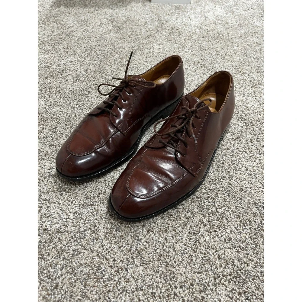 Cole Haan Mens Brown Leather Split Toe Derby Dress Shoes C00590 10.5 D